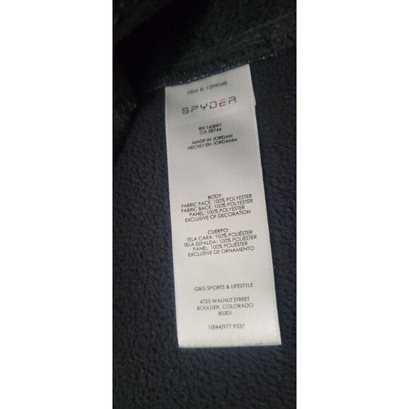 Spyder 1/4 Zip Pullover Sweater Size Medium Men's Gray & Black Fleece Lined - Picture 5 of 10